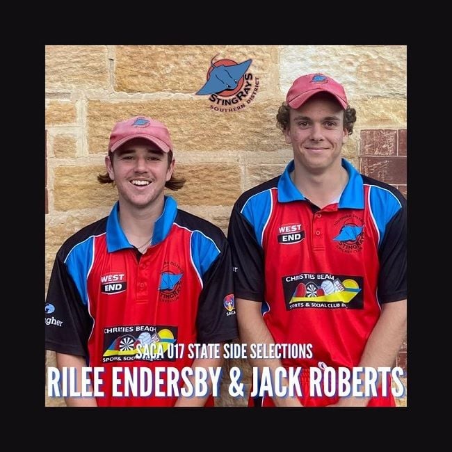 Rilee Endersby & Jack Roberts have both been selected in the SACA U17 State Side Rilee Endersby & Jack Roberts have both been selected in the SACA U17 State Side